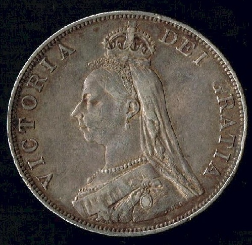 1890 british silver coin Queen Victoria
